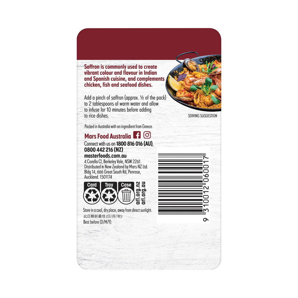 MasterFoods Pure Saffron - 0.25g