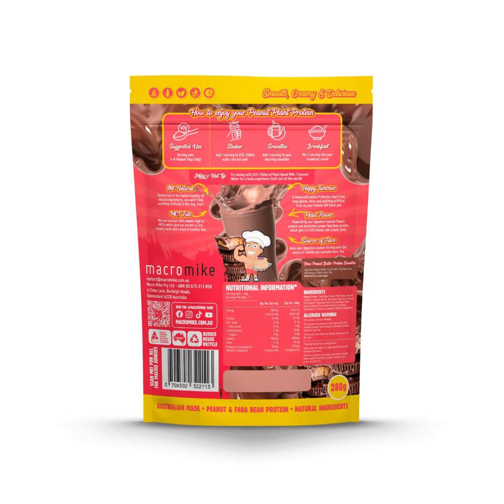 Macro Mike Peanut Plant Protein Choc Peanut Butter Cup - 280g