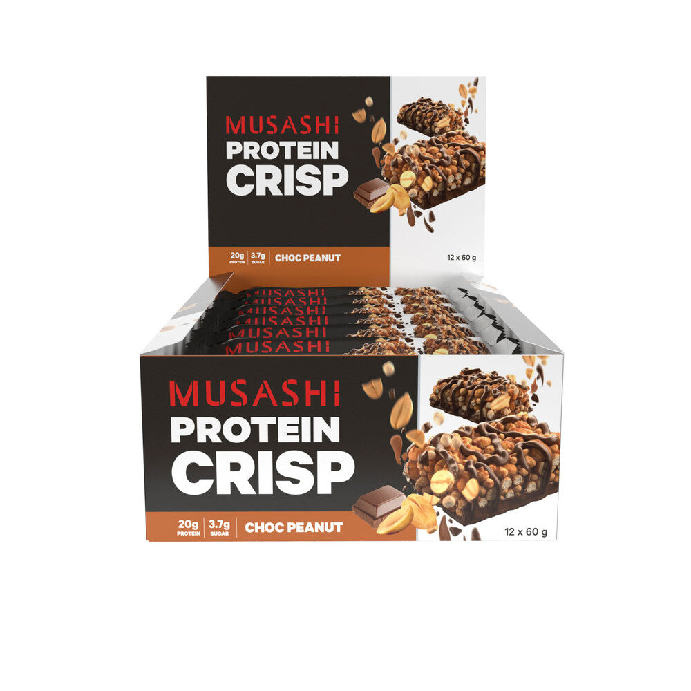 Musashi Protein Crisp Bar Choc Peanut - 60g
