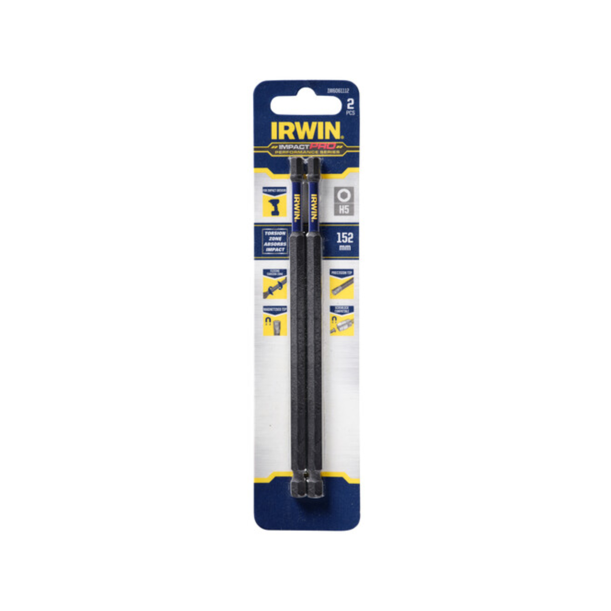 Irwin Impact Pro Performance Bits 152mm H5 2 Pack