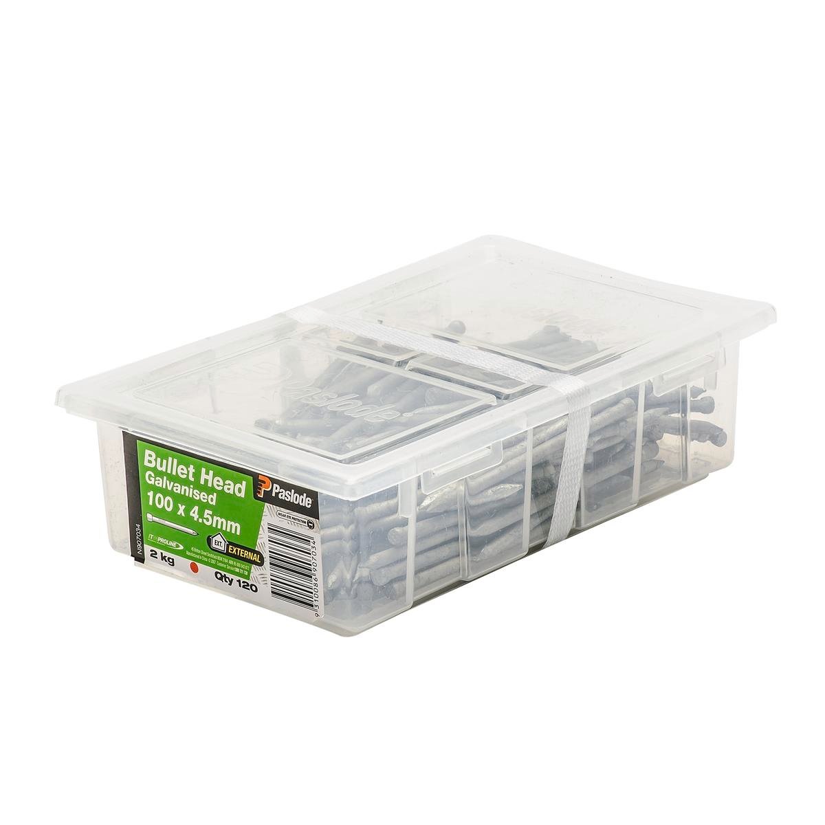 Paslode Galvanised Bullet Head Nails 100mm 4.5mm 2kg Corrosion Resistant