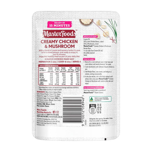 MasterFoods Creamy Chicken And Mushroom Recipe Base - 175g