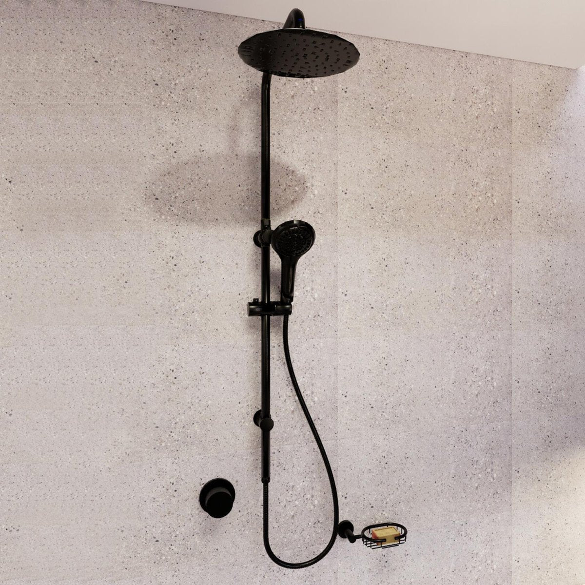 Mondella Black Shower Mixer - 35mm Brass - Matte Finish - Easy Install