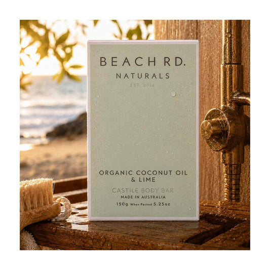 Beach Road Naturals Organic Coconut & Lime Castile Body Bar - 150g