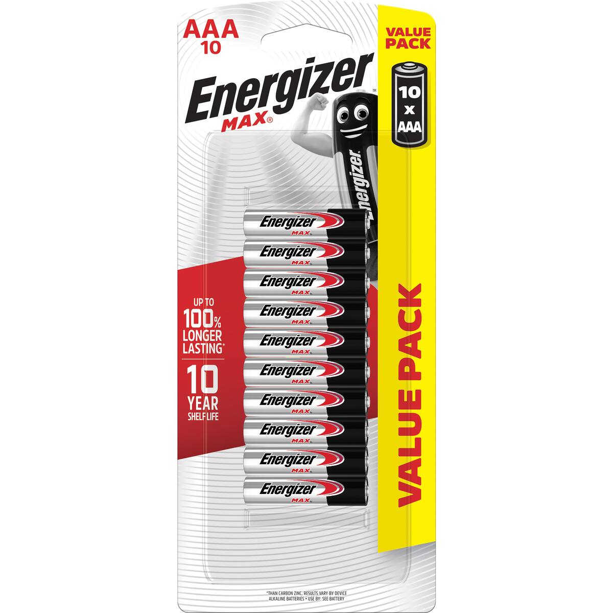 Energizer Max Aaa Alkaline Batteries 10 Pack