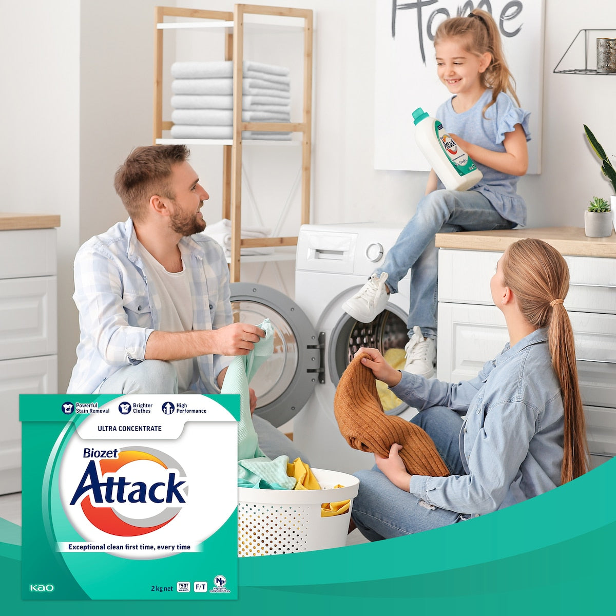 Biozet Attack Attack Front & Top Loader Laundry Powder 2kg