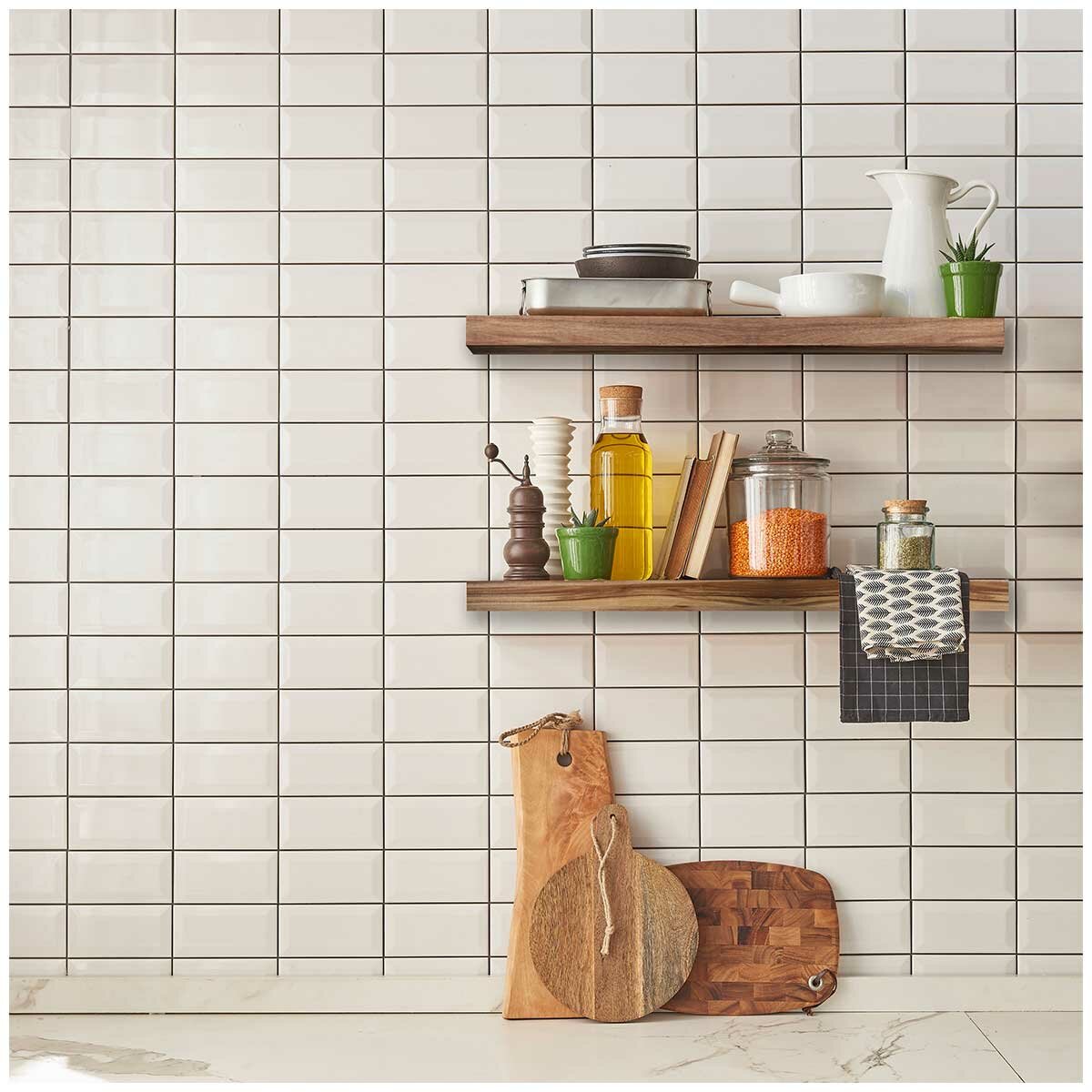 Vision Home Acacia Floating Shelves Glue Laminated 2 Pack 61cm