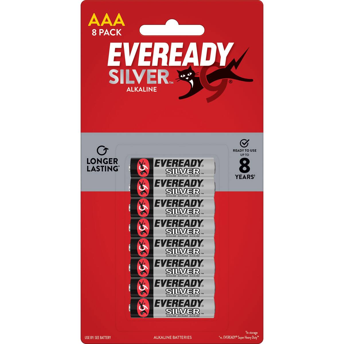 Eveready Silver Aaa Alkaline Batteries 8 Pack