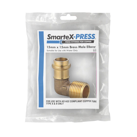 Smartex Press Male Elbow - 15 x 15mm