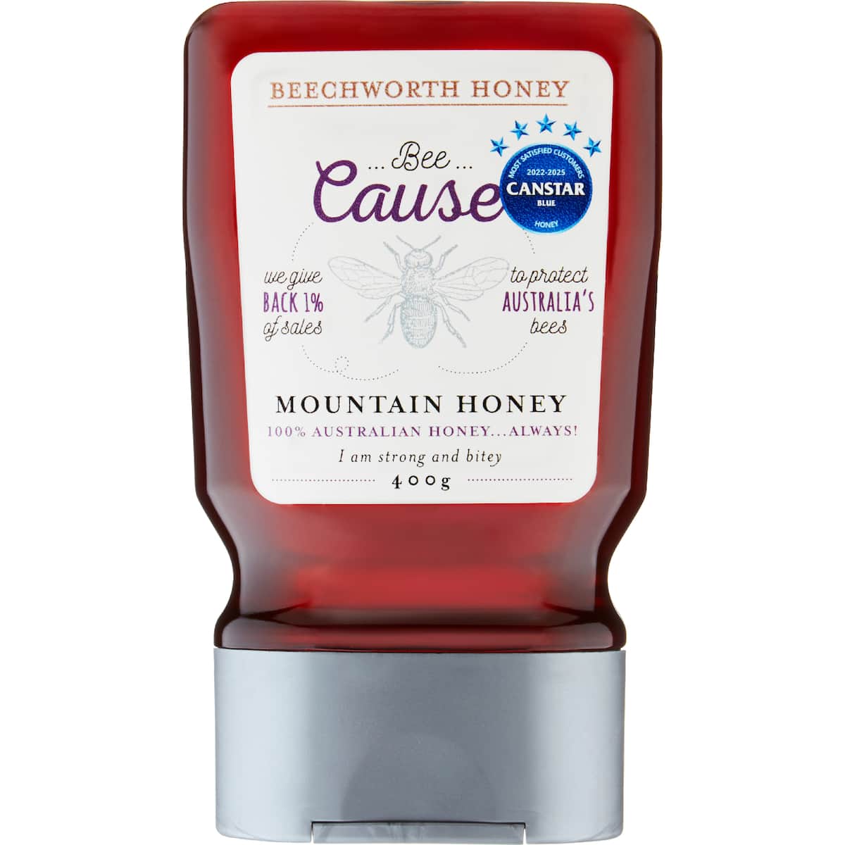 Beechworth 100% Australian Bee Cause Mountain Honey Squeeze 400g