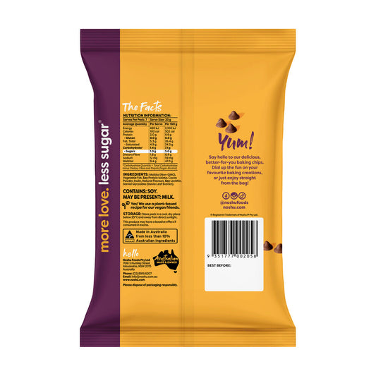 Noshu 95% Sugar Free Chocolate Baking Chips - 140g