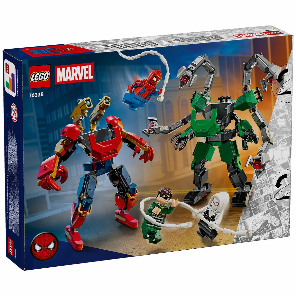 Lego Marvel Mech Battle Posable Spider-Man Vs Doc Ock 76338 315 Pieces