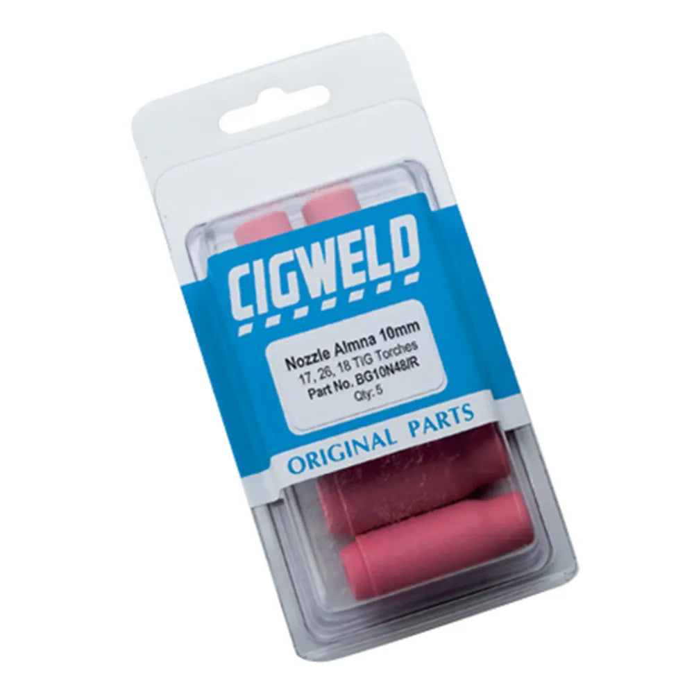 Cigweld TIG Aluminium Nozzle, 11mm, 5 Pack, Suits 17/18/26 Torches - Part BG10N47 R