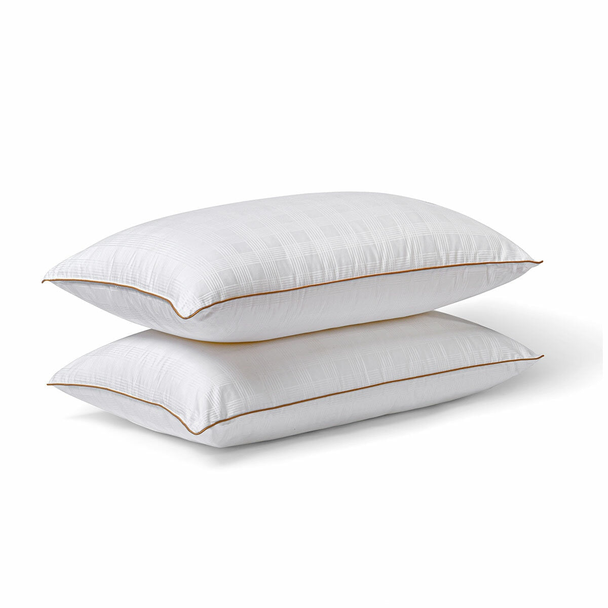 Onkaparinga Wool Blend Pillow White Breathable Cotton Cover 2 Pack 48 x 73cm