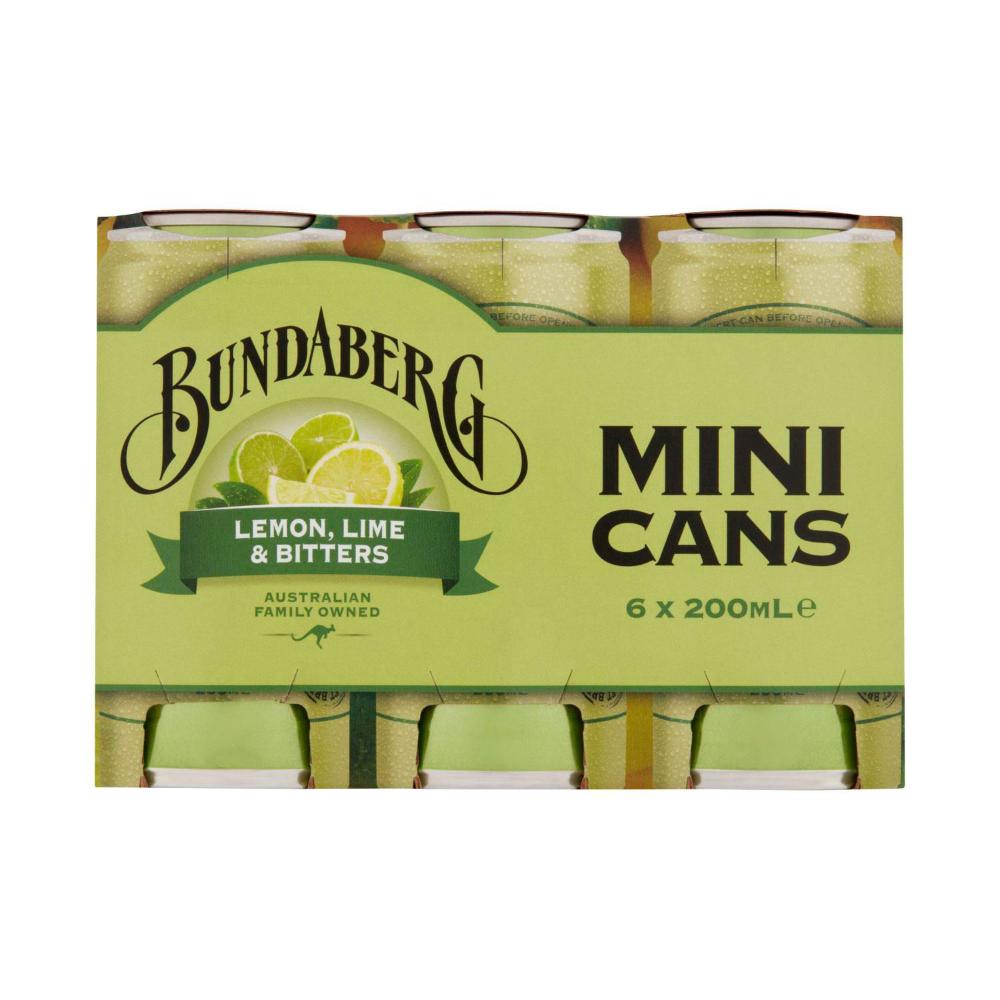 Bundaberg Brewed Lemon Lime Bitters 6x200ml