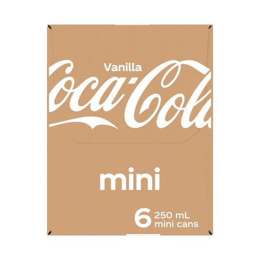 Coca-Cola Multipack Mini Cans Vanilla Soft Drink 6x250ml