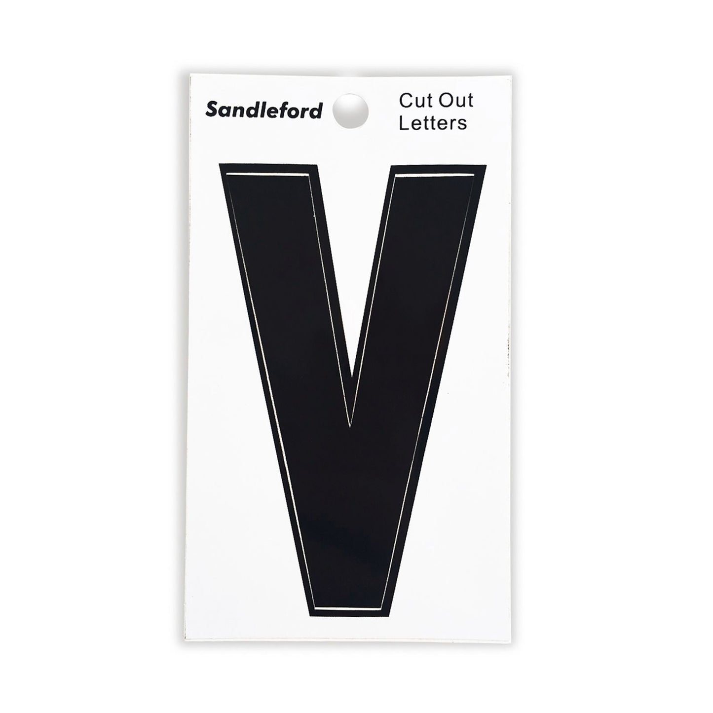 Sandleford Self Adhesive House Letter V - 85mm - Black