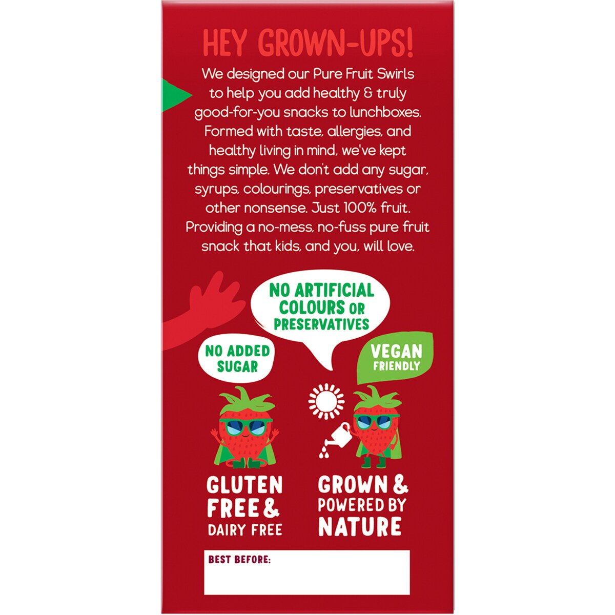 Nibblish Pure Fruit Swirls Strawberry 100g