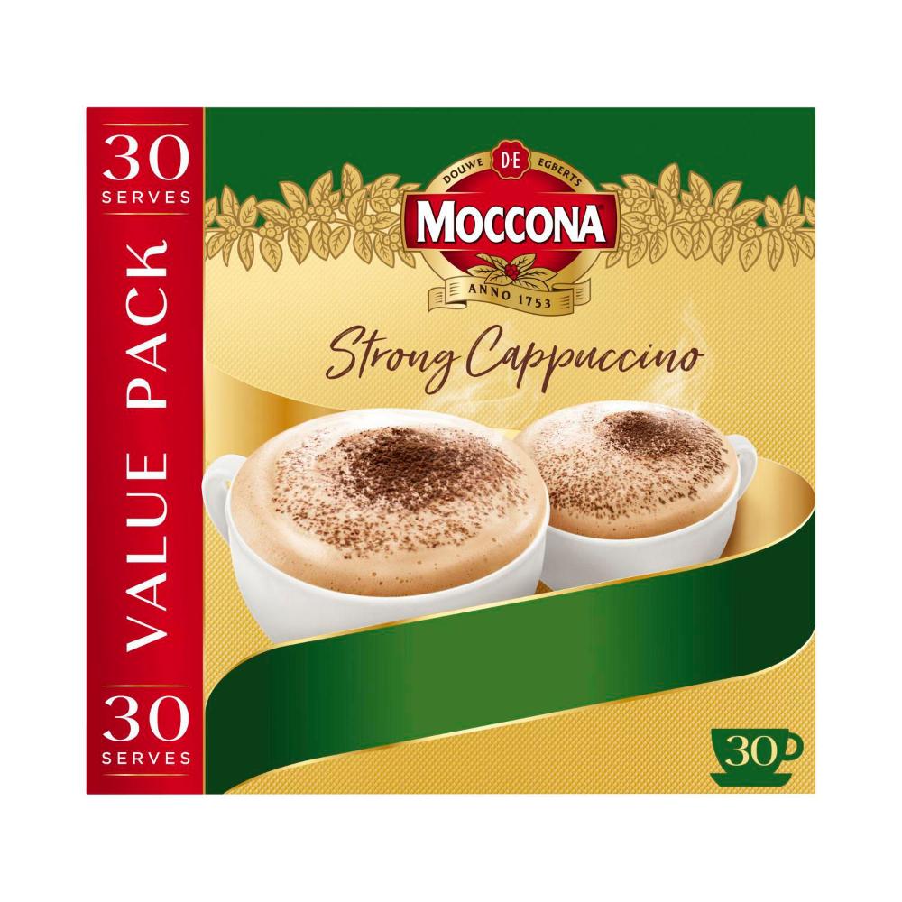 Moccona Cafe Classics Strong Cappuccino Coffee Sachets - 30 pack