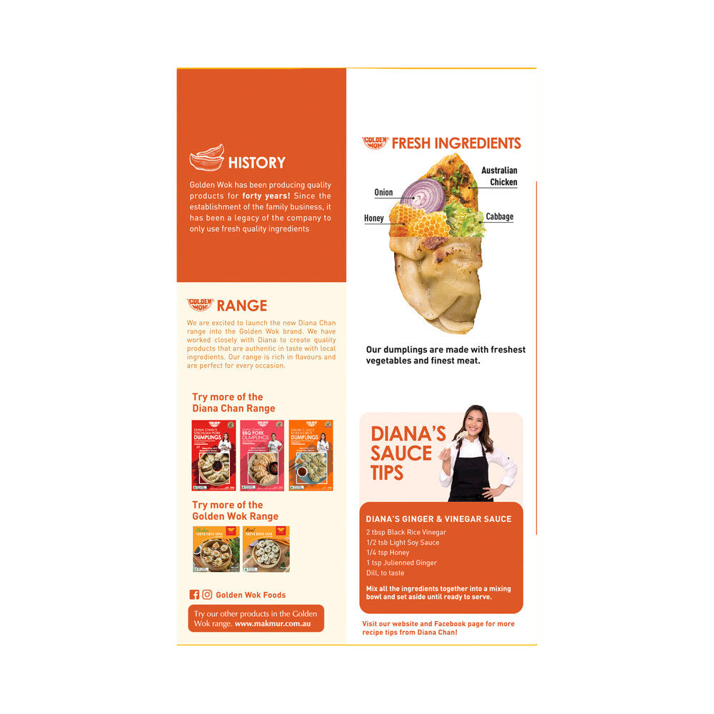 Golden Wok Diana Chan's Honey Soy Chicken Dumplings - 230g