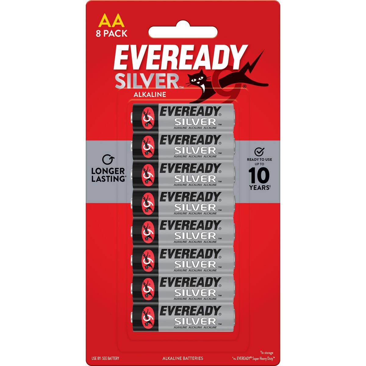 Eveready Silver Aa Alkaline Batteries 8 Pack
