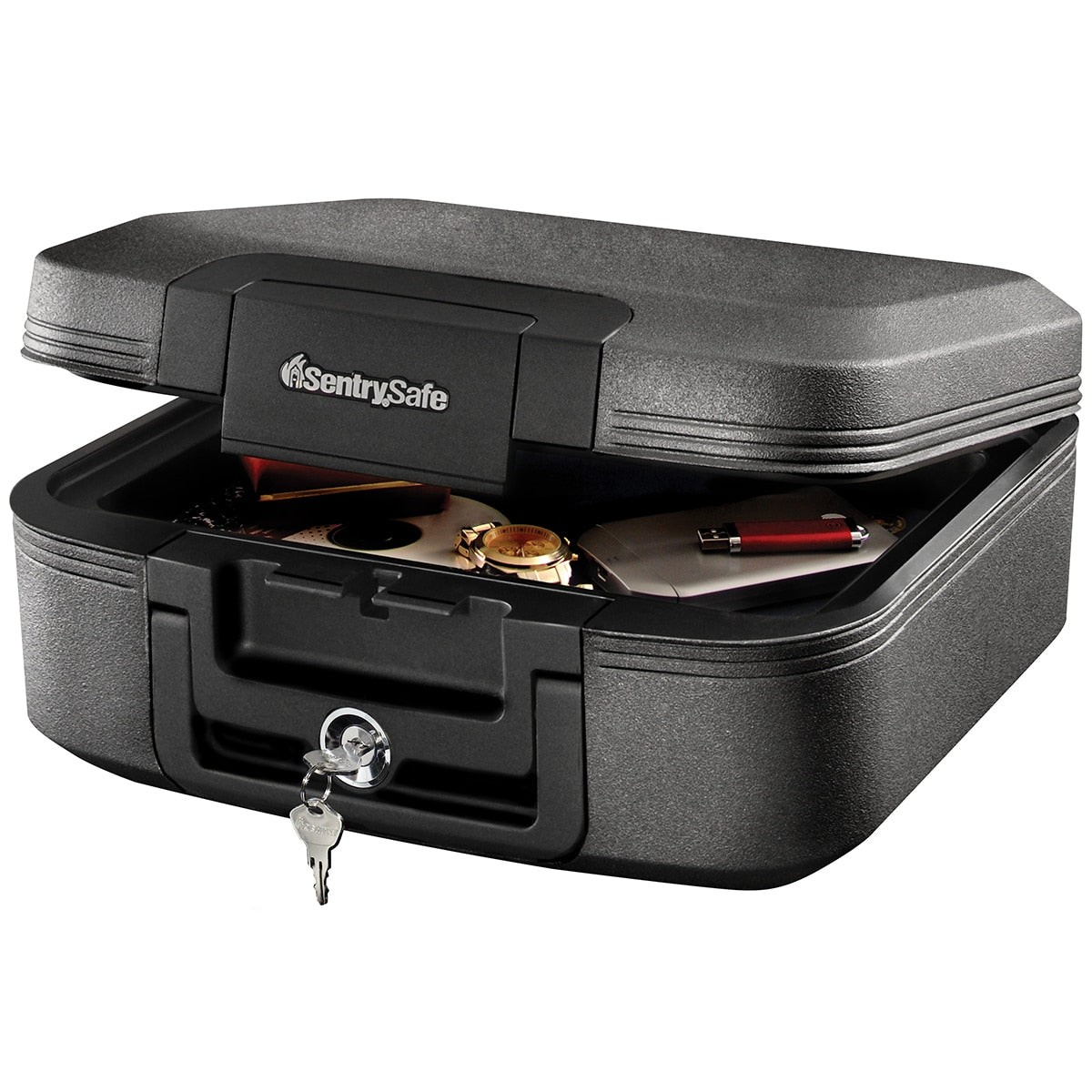Sentrysafe Privacy Lock Chest CHW20101 Black Portable Water & Fire
