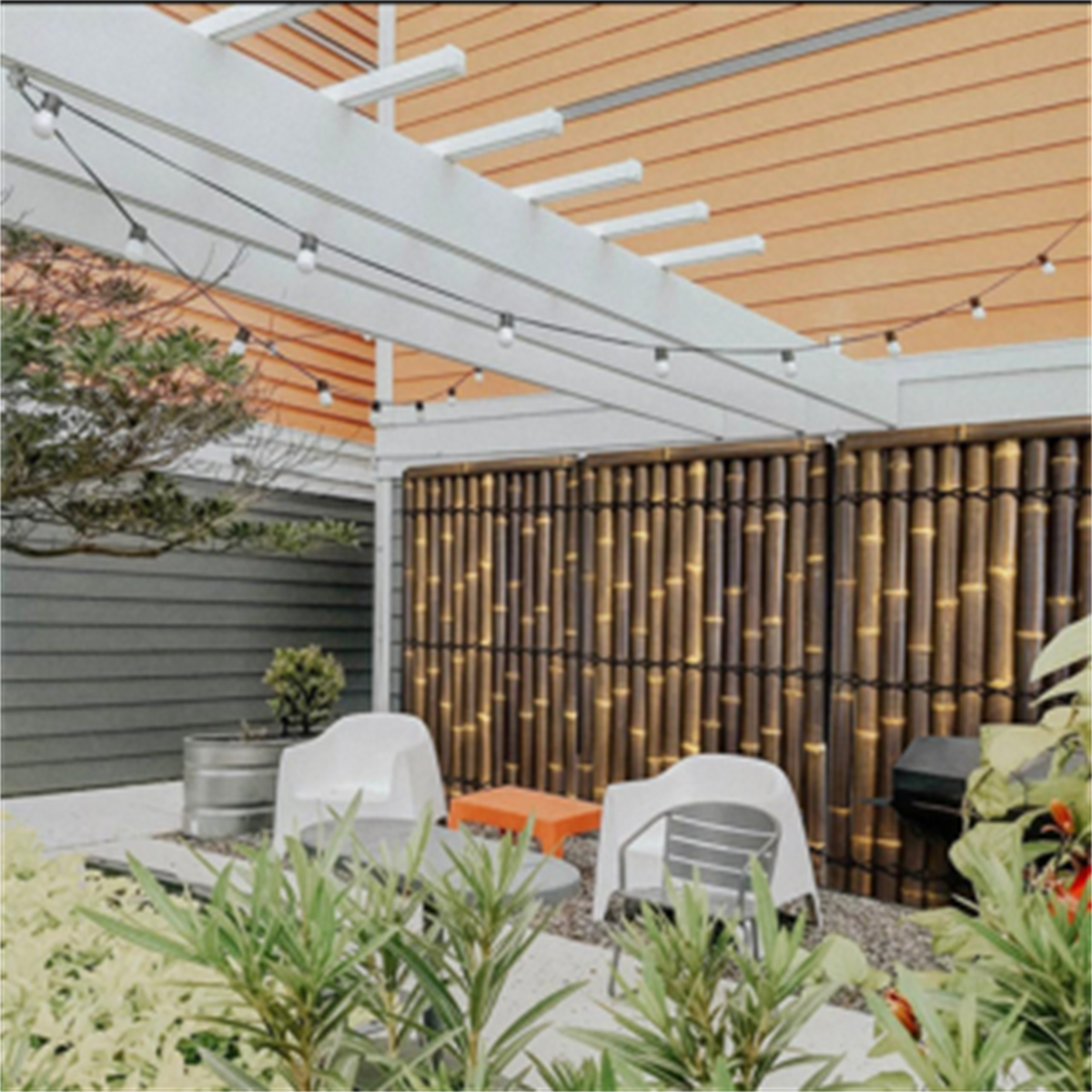 Lattice Makers Black Bamboo Screen Capping 900mm x 80mm Durable