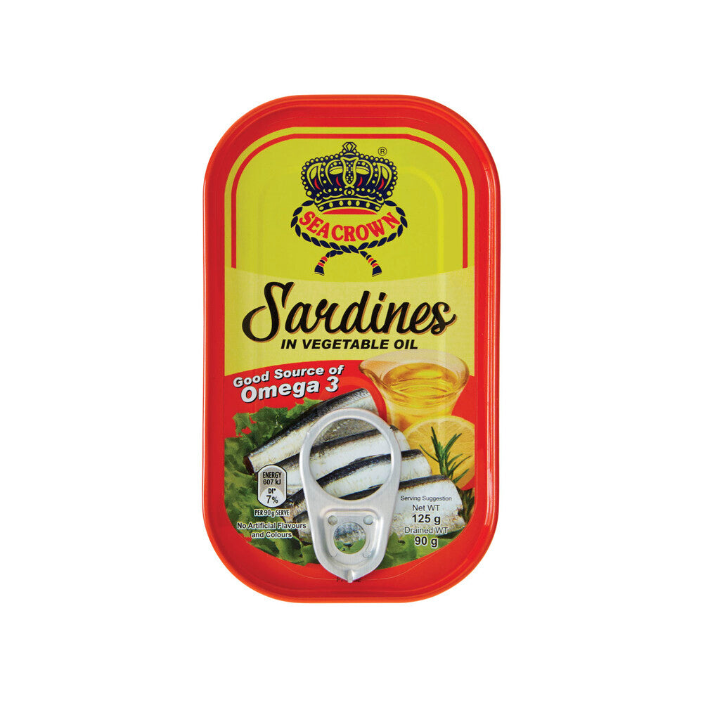 Seacrown Sardines In Vegetable Oil - 125g