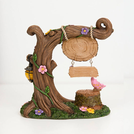 Resin Statue Fairy Garden Sign - 110 x 170 x 175mm
