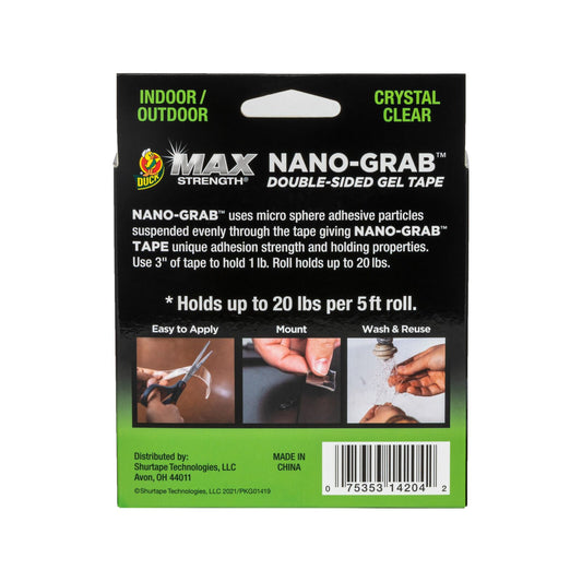 Duck Clear Nano Max Strength Grab Gel Tape - 24mm x 1.5m