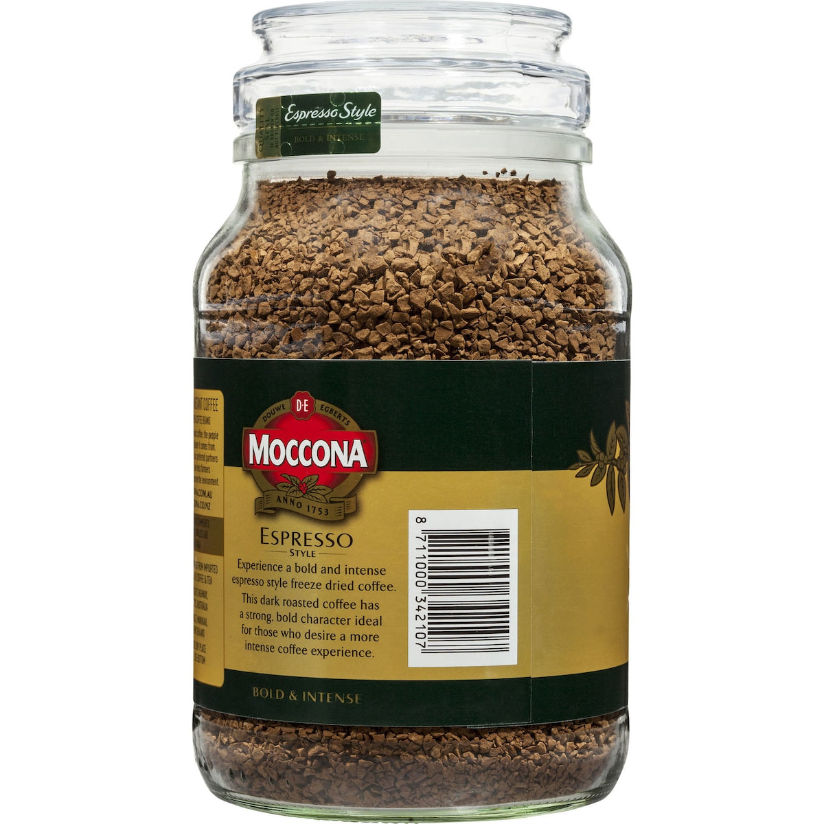 Moccona Freeze Dried Instant Coffee Espresso Style Bold & Intense 400g