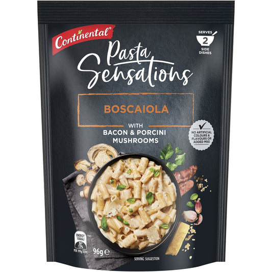 Continental Pasta Sensations With Bacon & Parmesan Boscaiola Serves 2 96g