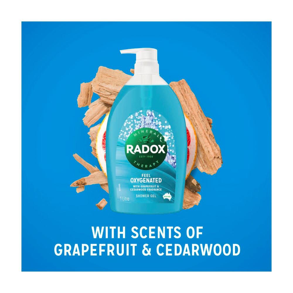 Radox Feel Oxygenated Shower Gel Body Wash - 1L