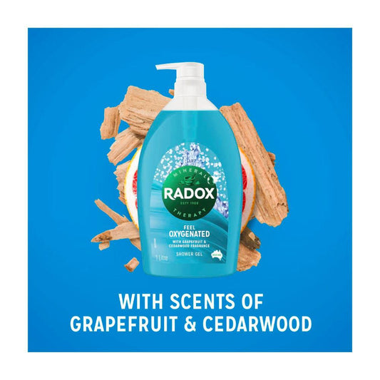 Radox Feel Oxygenated Shower Gel Body Wash - 1L
