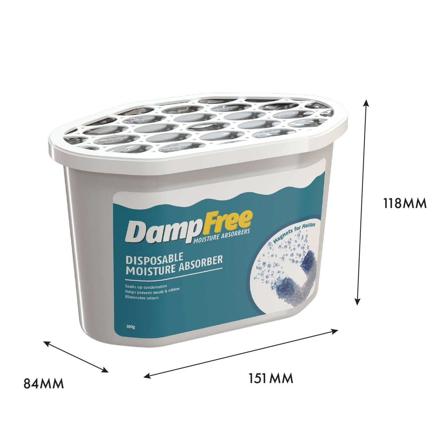 Dampfree Disposable Moisture Absorbers - 300g - 4 Pack