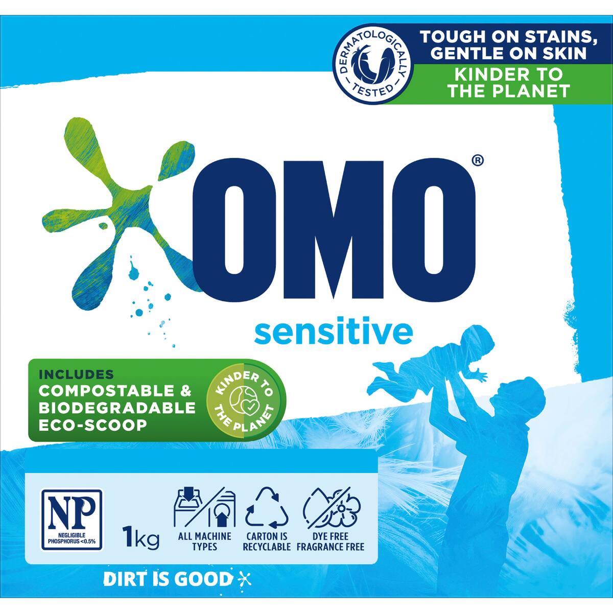 Omo Sensitive Laundry Powder Detergent 1kg