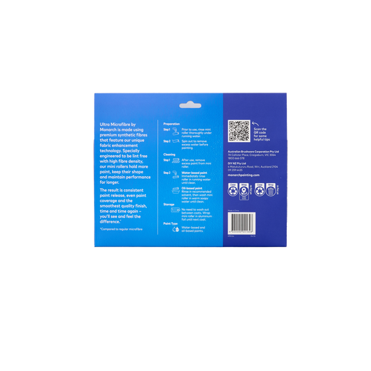 Monarch Mini Rollers - 160mm - 10mm Nap - 5 Pack - Blue