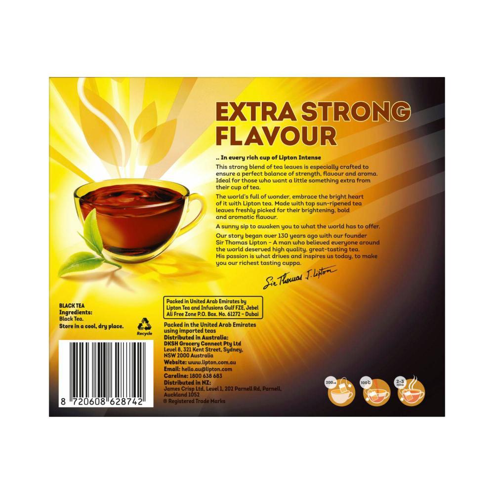 Lipton Intense Extra Strong Black Tea Bags - 100 pack