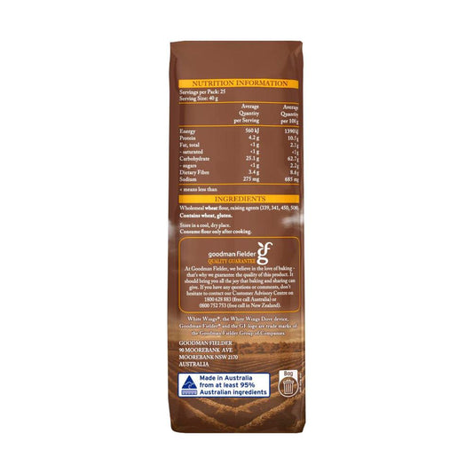 White Wings Wholemeal Self Raising Flour - 1kg