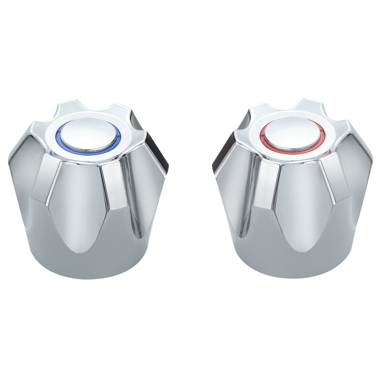 Shaw & Mason Chrome PVC Six Point Tap Handles - Pair