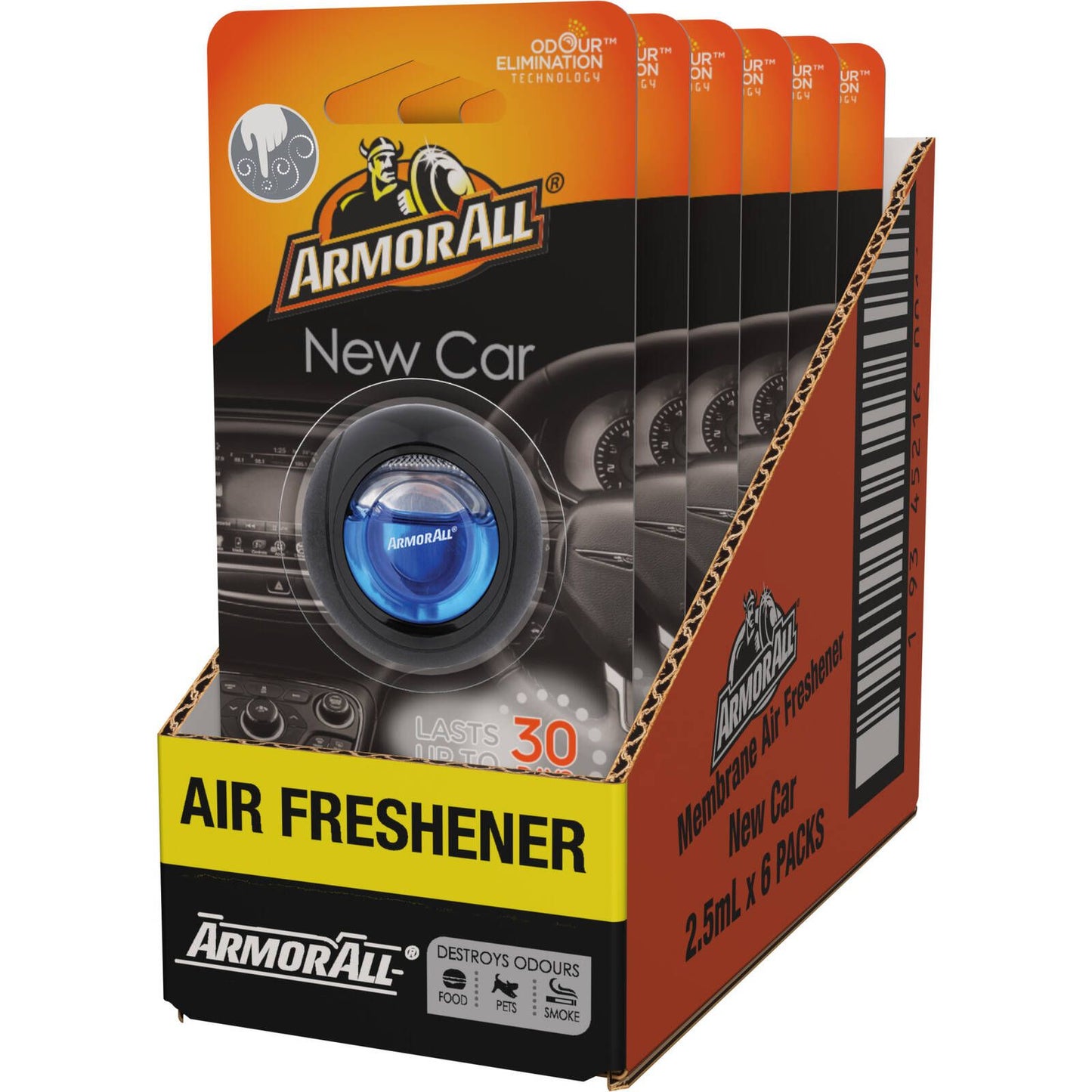 ArmorAll Membrane Clip Car Air Freshener New Car - 76.2 x 191mm