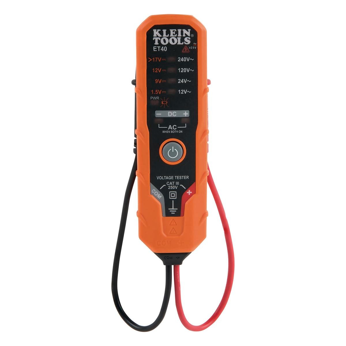 Klein Tools Electronic AC/DC Voltage Tester - 1.5V to 240V - LED Display