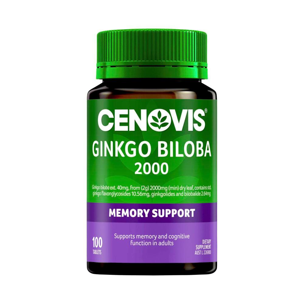Cenovis Ginkgo Biloba 2000 Memory Support Tablets - 100 pack