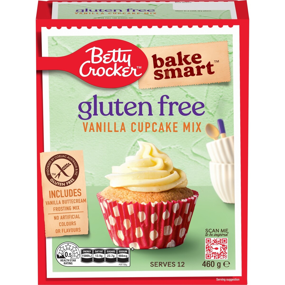 Betty Crocker Vanilla Gluten Free Cupcake Mix 460g