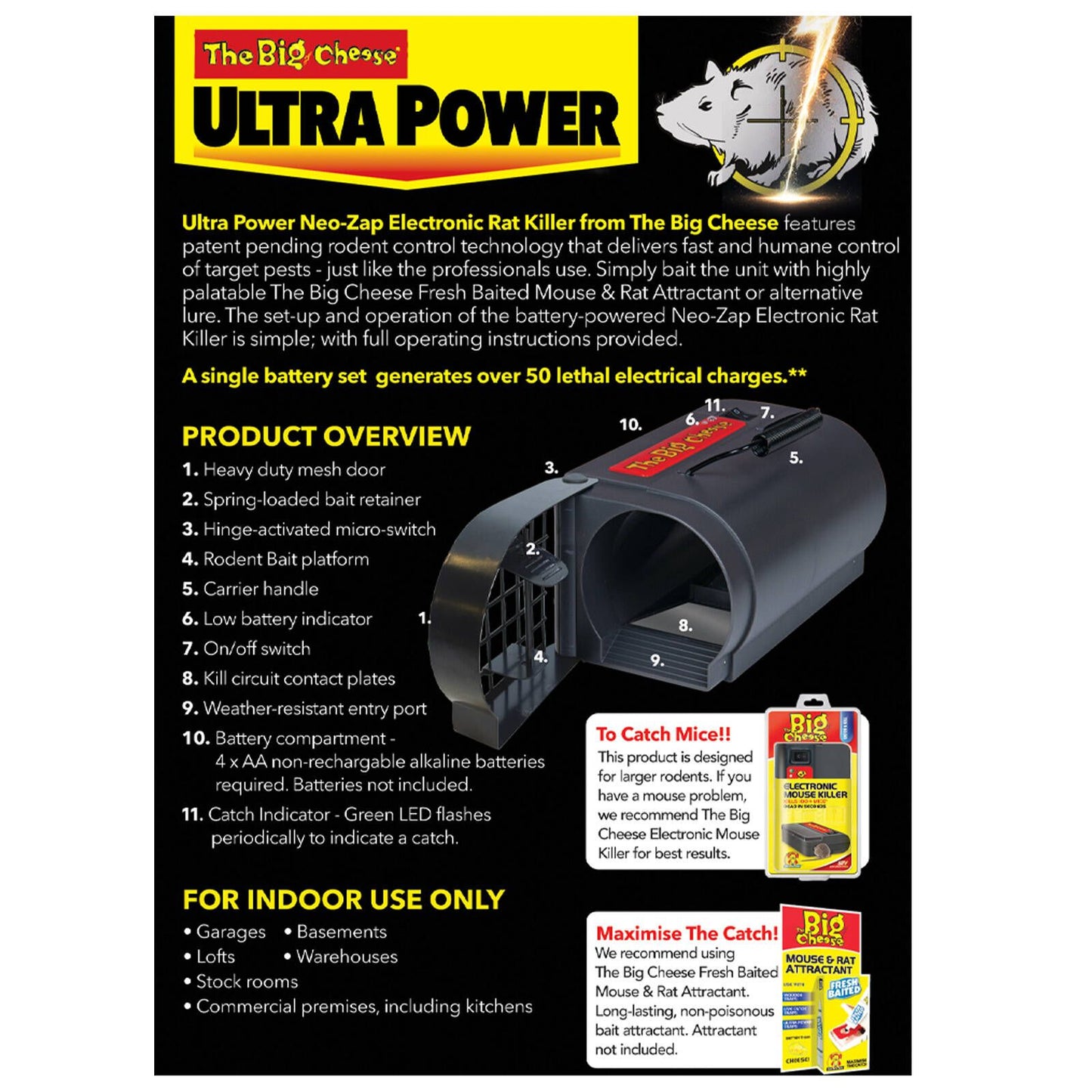 The Big Cheese Ultra Power Neo-Zap Electronic Rat Killer
