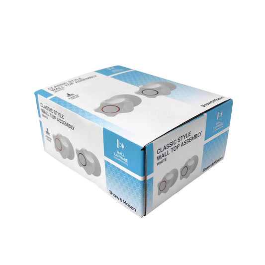 Shaw Mason Wall Top Assembly with Handles - 65 x 105mm - White