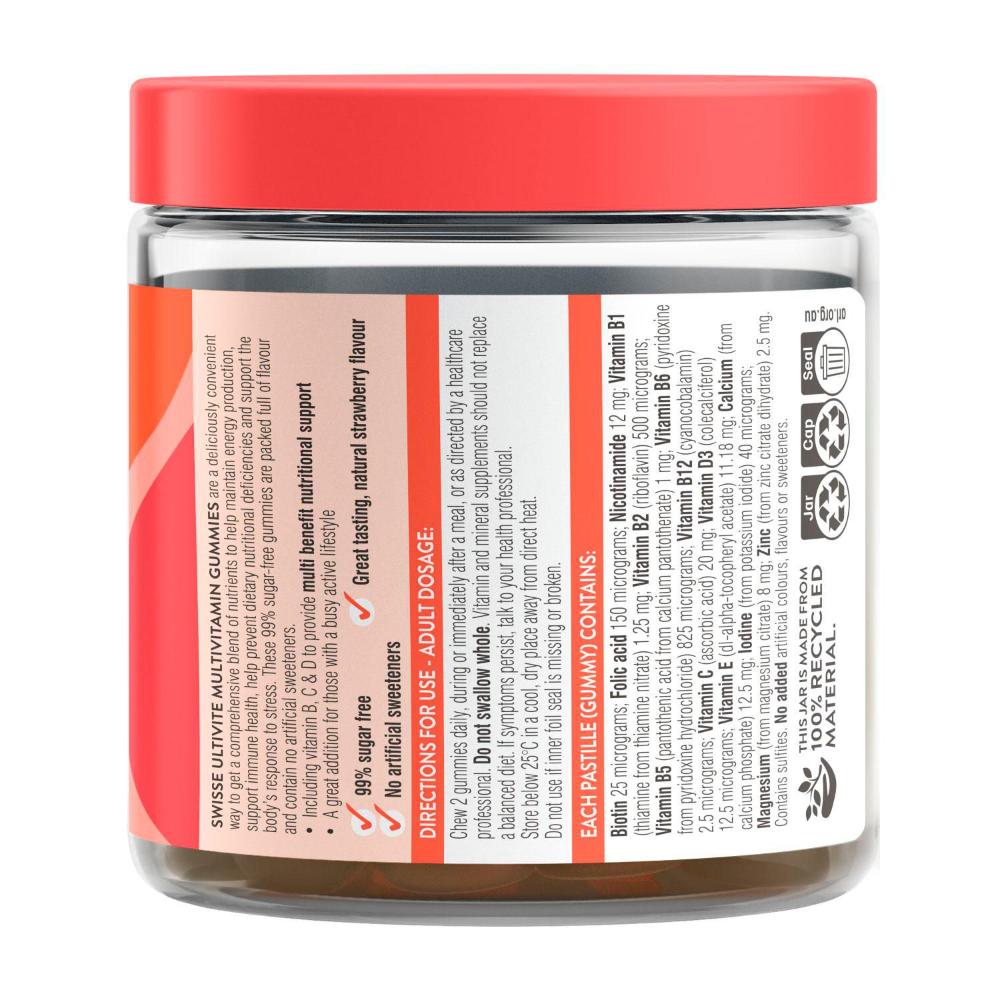 Swisse Ultivite Multivitamin Gummies With Key Nutrients - 60 pack