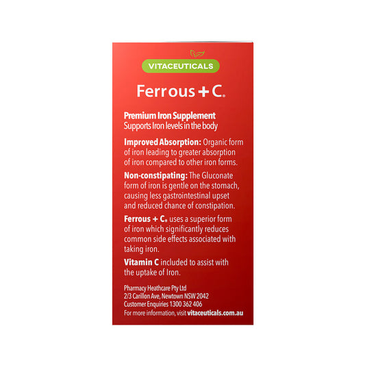 Vitaceuticals Ferrous Iron + Vit C Capsules - 30 pack