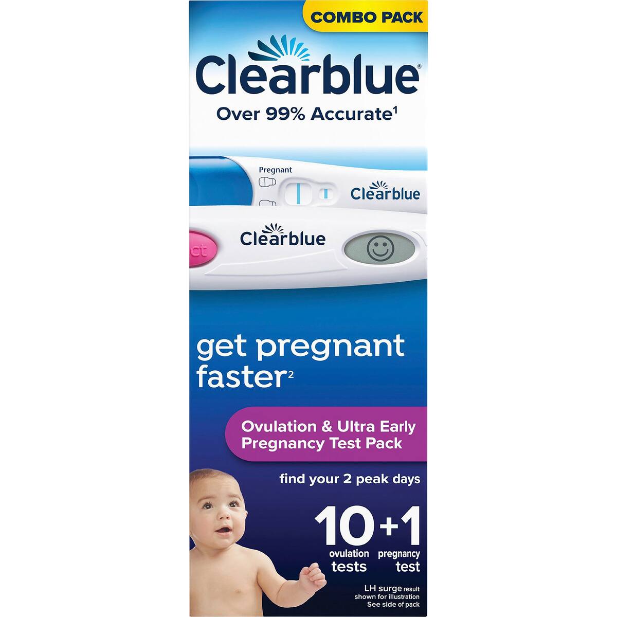 Clearblue Trying To Get Pregnant Kit 10 Ovulation & 1 Pregnancy Test Each