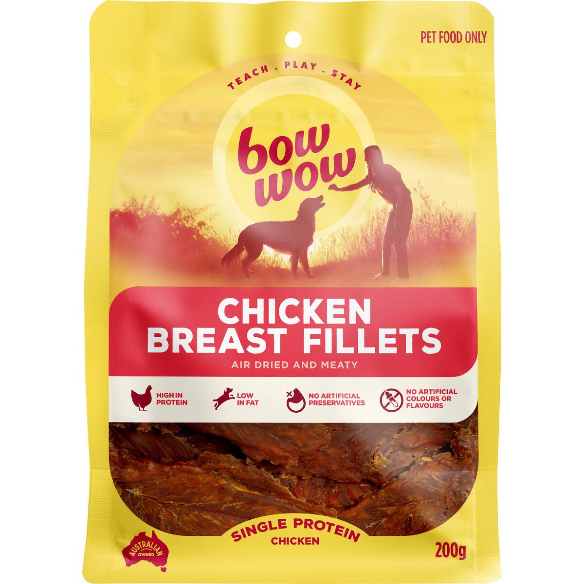 Bow Wow Naturals Chicken Fillets Dog Treats 200g